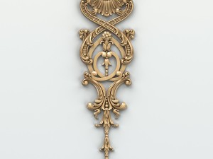 carved decor verical 011 3D Model