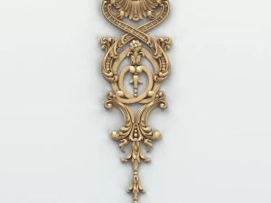 carved decor verical 011 3D Model