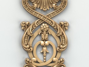 carved decor verical 011 3D Model
