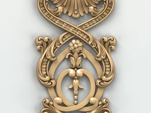 carved decor verical 011 3D Model