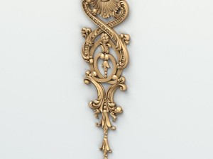 carved decor verical 011 3D Model