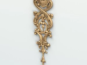 carved decor verical 011 3D Model