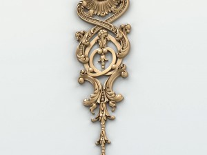 carved decor verical 011 3D Model