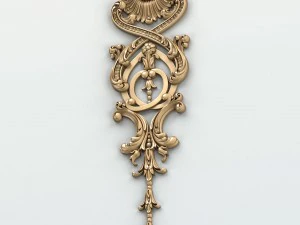 carved decor verical 011 3D Model