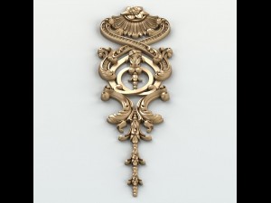 carved decor verical 011 3D Model