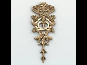 carved decor verical 011 3D Model