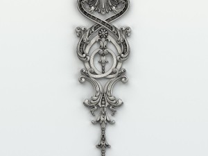 carved decor verical 011 3D Model