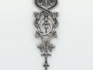 carved decor verical 011 3D Model