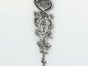 carved decor verical 011 3D Model