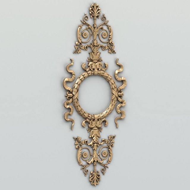 carved decor verical 012 3Dモデル .c4d .max .obj .3ds .fbx .stl .blend