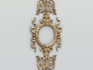 carved decor verical 012 3D Model
