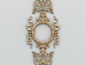 carved decor verical 012 3Dモデル