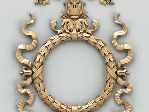carved decor verical 012 3D Model