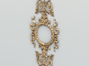 carved decor verical 012 3Dモデル