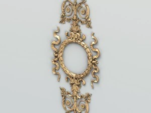 carved decor verical 012 3D Model