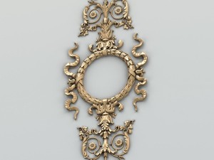 carved decor verical 012 3Dモデル