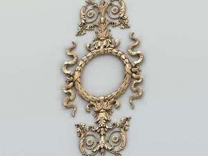 carved decor verical 012 3D Model