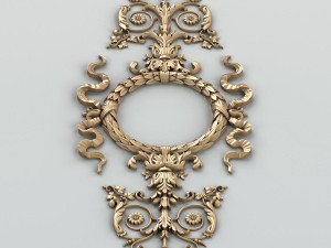 carved decor verical 012 3Dモデル