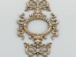 carved decor verical 012 3D Model