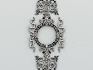 carved decor verical 012 3Dモデル