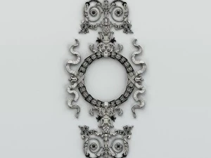 carved decor verical 012 3D Model