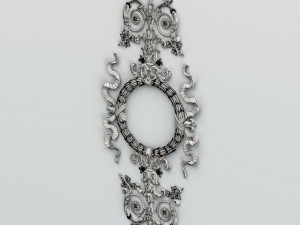 carved decor verical 012 3Dモデル