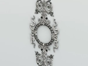carved decor verical 012 3D Model