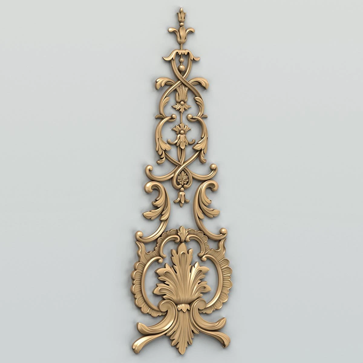 carved decor verical 013 3D Model .c4d .max .obj .3ds .fbx .stl .blend