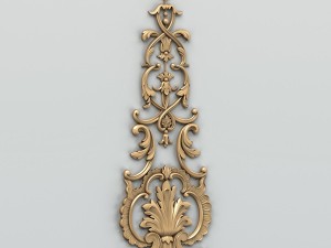 carved decor verical 013 3D Model