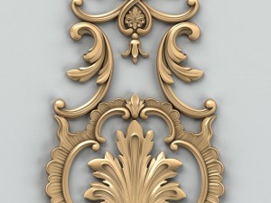 carved decor verical 013 3D 模型