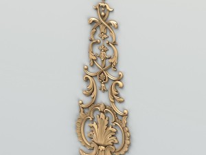 carved decor verical 013 3D 模型