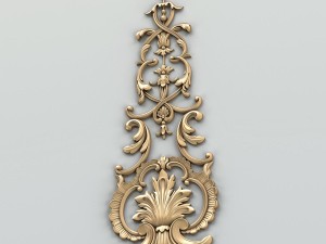carved decor verical 013 3D 模型