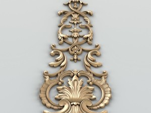 carved decor verical 013 3D 模型