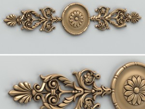 carved decor horizontal 001 3D Model