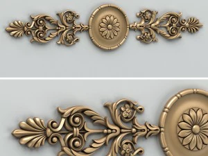 decora&ccedil;&atilde;o esculpida horizontal 001 Modelo 3D