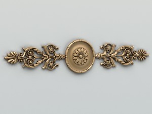 carved decor horizontal 001 3Dモデル