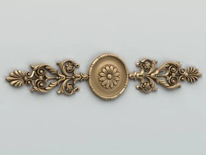 carved decor horizontal 001 3D Model