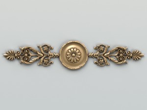 carved decor horizontal 001 3Dモデル