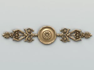 carved decor horizontal 001 3D Model