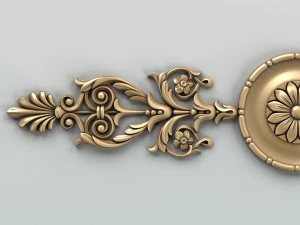 carved decor horizontal 001 3D Model