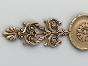 carved decor horizontal 001 3Dモデル