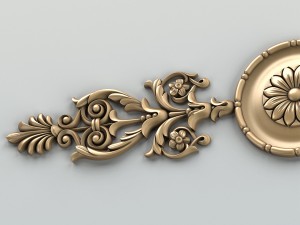 carved decor horizontal 001 3Dモデル