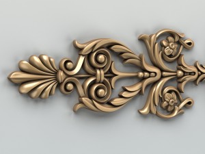 carved decor horizontal 001 3Dモデル