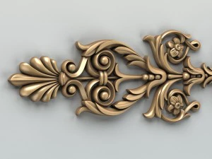 carved decor horizontal 001 3D Model