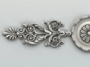 carved decor horizontal 001 3D Model