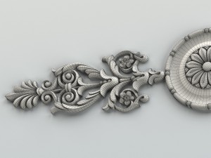 carved decor horizontal 001 3Dモデル