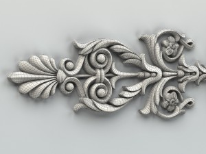 carved decor horizontal 001 3Dモデル