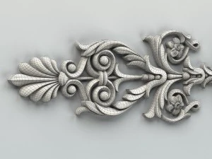 carved decor horizontal 001 3D Model