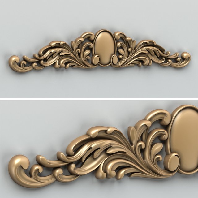 carved decor horizontal 002 Modello 3D .c4d .max .obj .3ds .fbx .stl .blend 