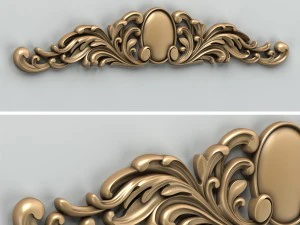 decoração esculpida horizontal 002 Modelo 3D